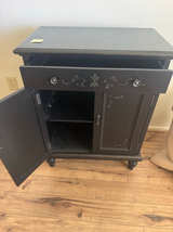 Black Wooden Accent Cabinet - Image 1