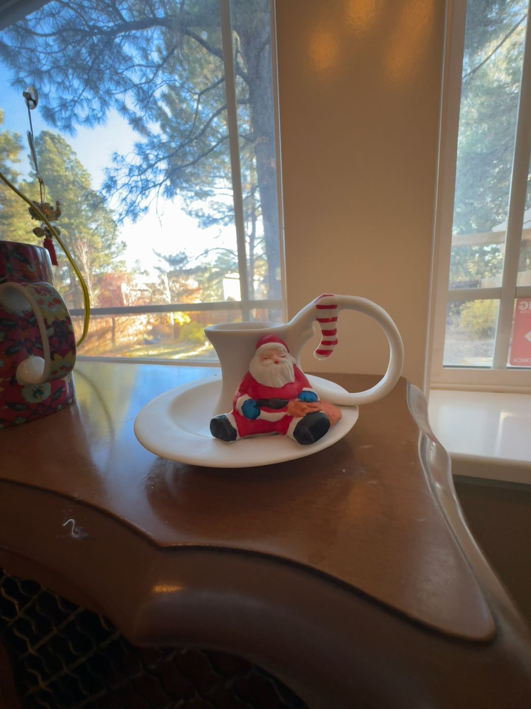 Holt Howard Vintage Santa Candle Holder tiny sleeping Santa 