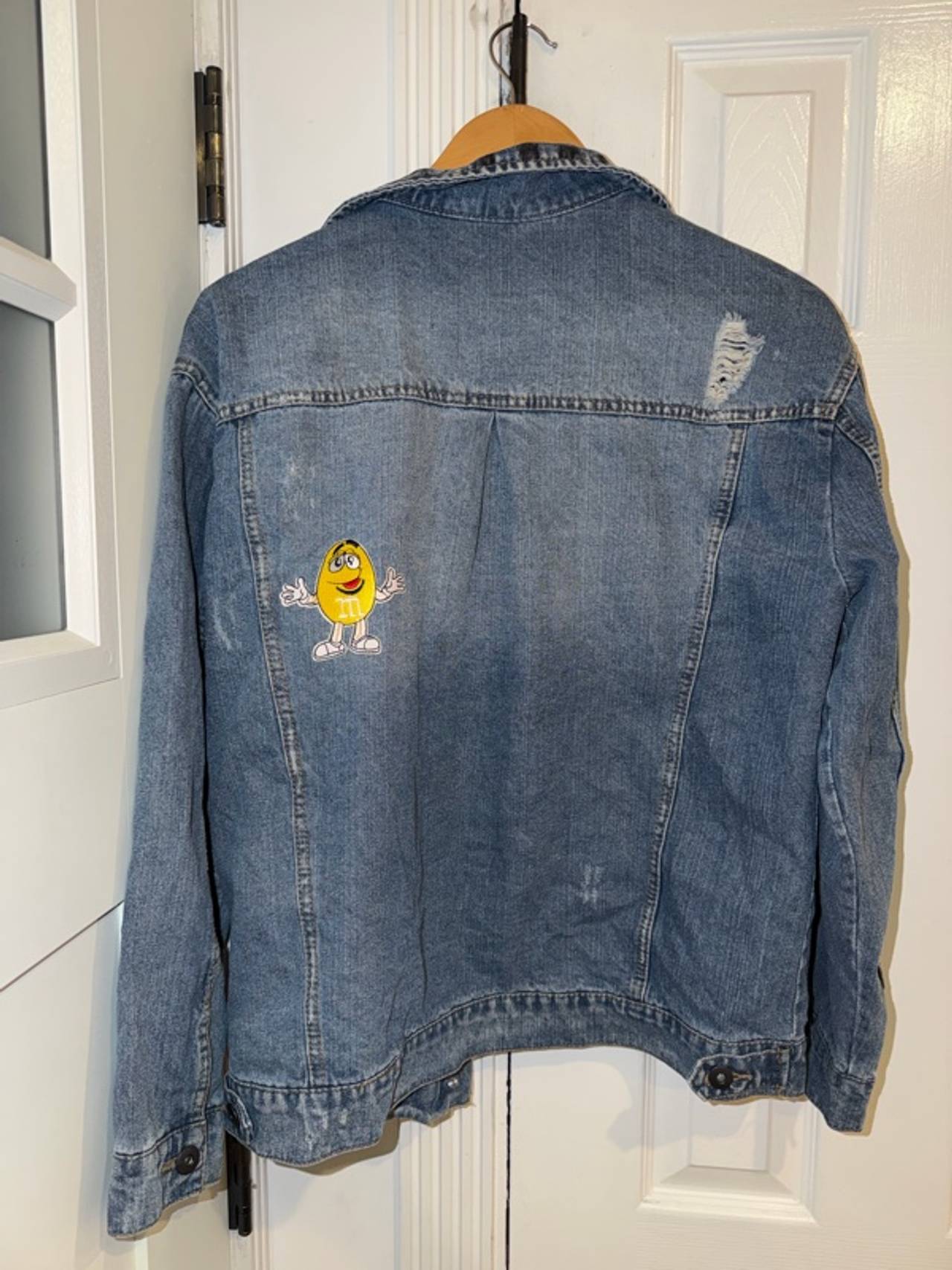 Yellow Peanut M&M Planet Mars Vintage Blue Denim Jacket Highway Jeans Large