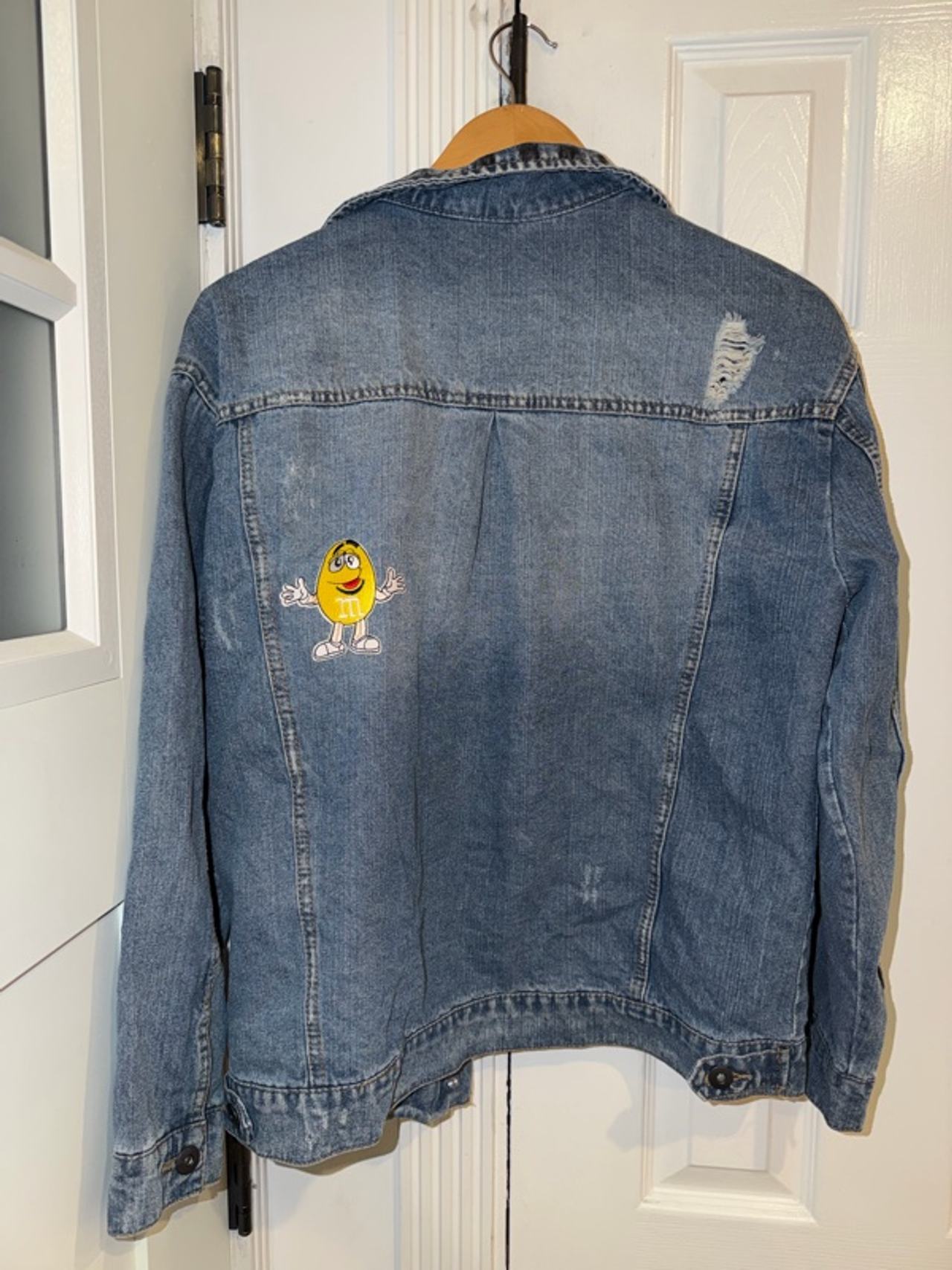 Yellow Peanut M&M Planet Mars Vintage Blue Denim Jacket Highway Jeans Large