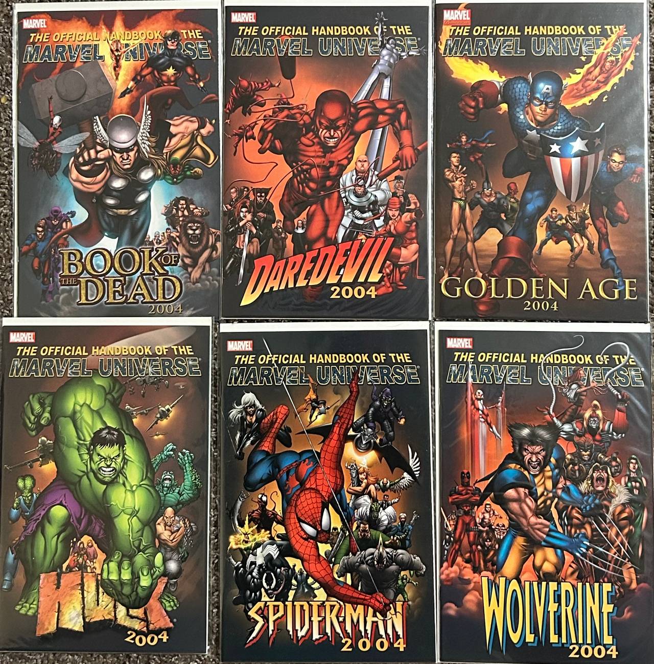 The Official Handbook of the Marvel Universe 2004 Lot of 6