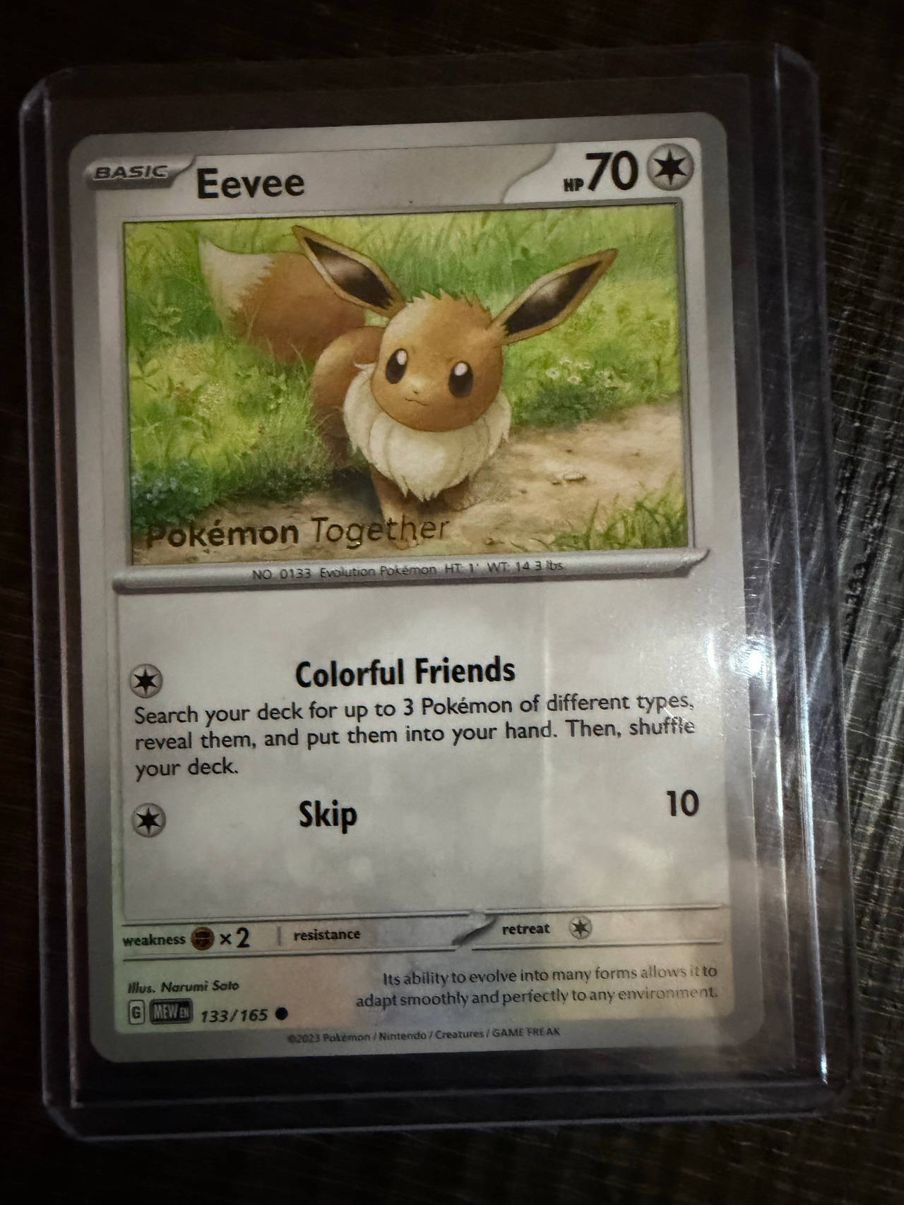 Eevee Pokémon Together Promo Scarlet & Violet 151 133/165