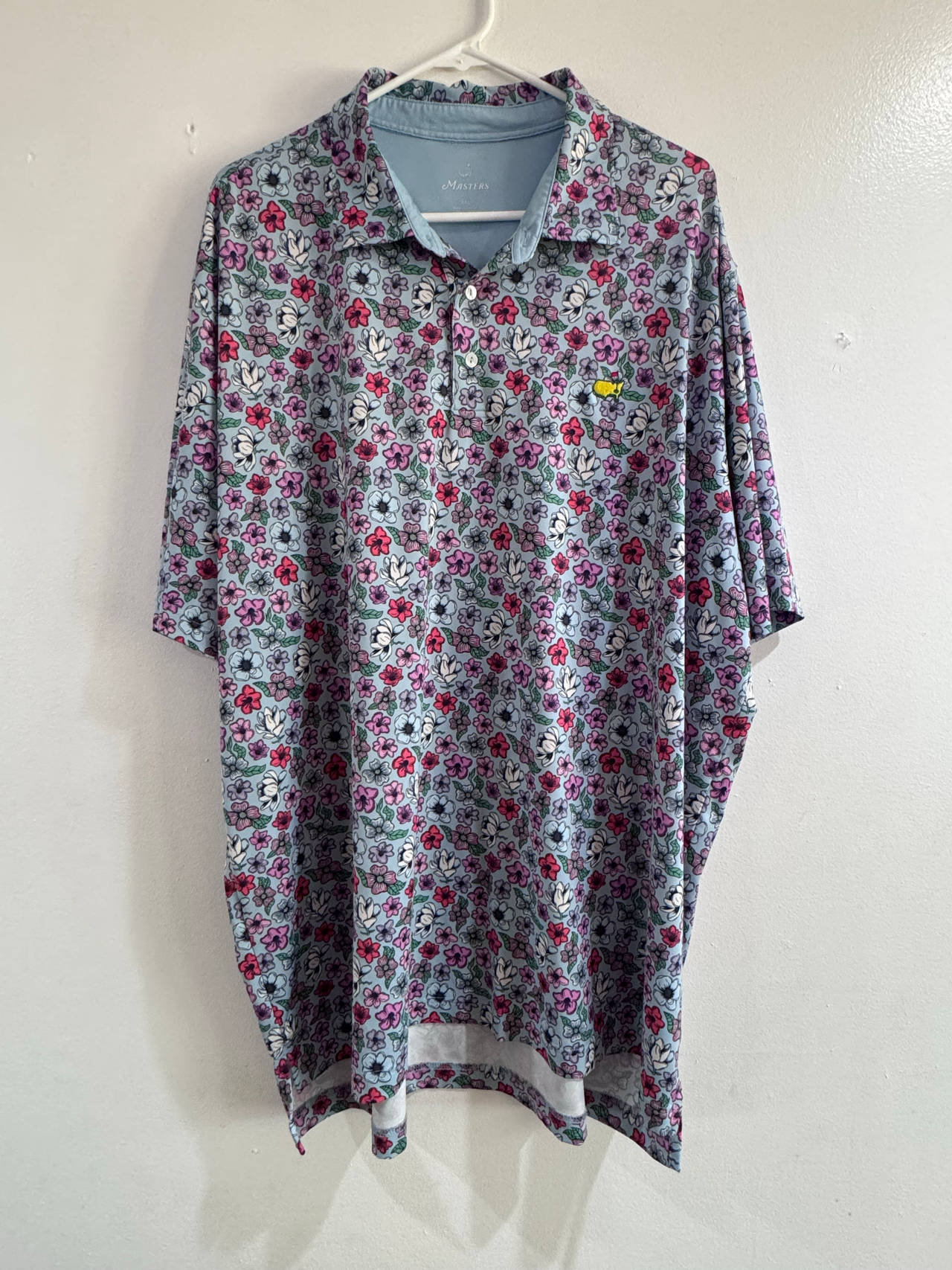 Masters Azalea Floral Print Golf Polo XXL