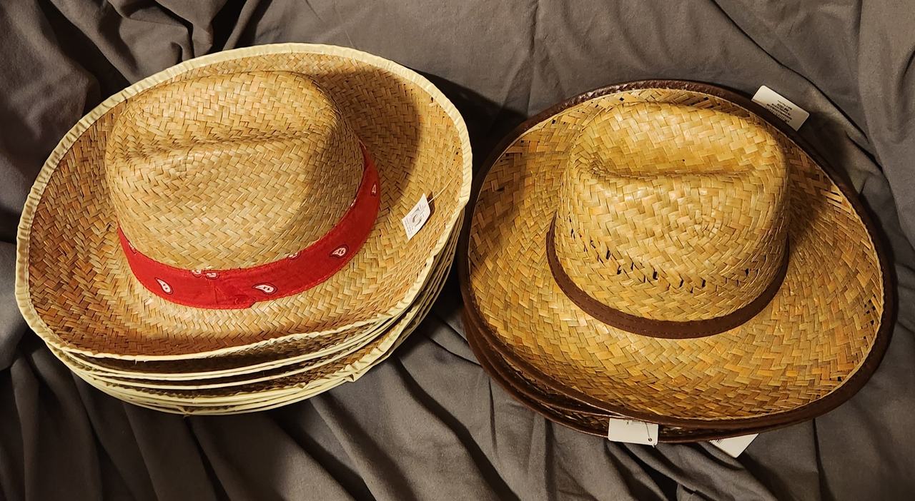 Straw Cowboy Party Hats