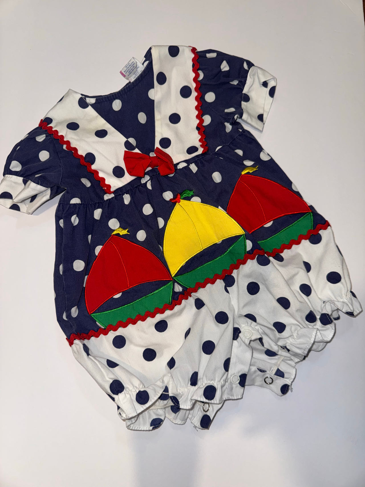 Vtg Baby Girl Romper 3-6 months