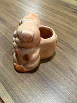 Vintage Ceramic Three Pigs Toothpick Holder Planter - Image 4