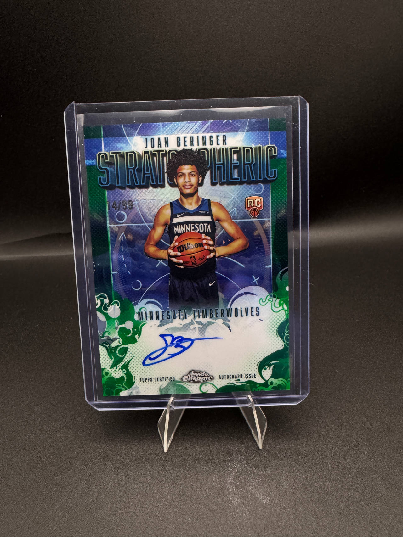 Joan Beringer 2023-24 Topps Chrome Stratospheric Autograph Green /99