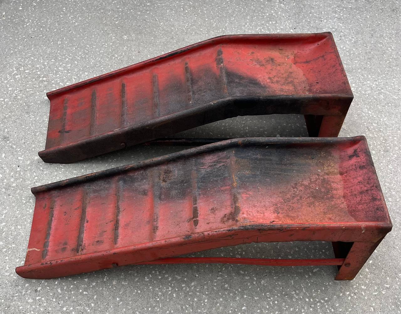 Car Ramps Steel Metal Red