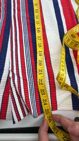 Vintage Kids Red White and Blue Striped Seersucker Jumpsuit - Image 3