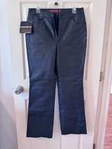 Phase 2 Women's Black Leather Pants Size: 12 - Image 1