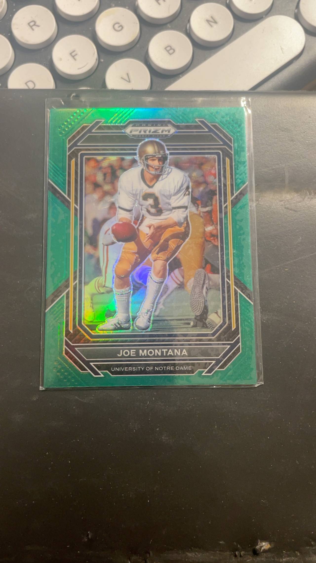 Panini Prizm Joe Montana 2023 Draft Picks Gold Ice #54