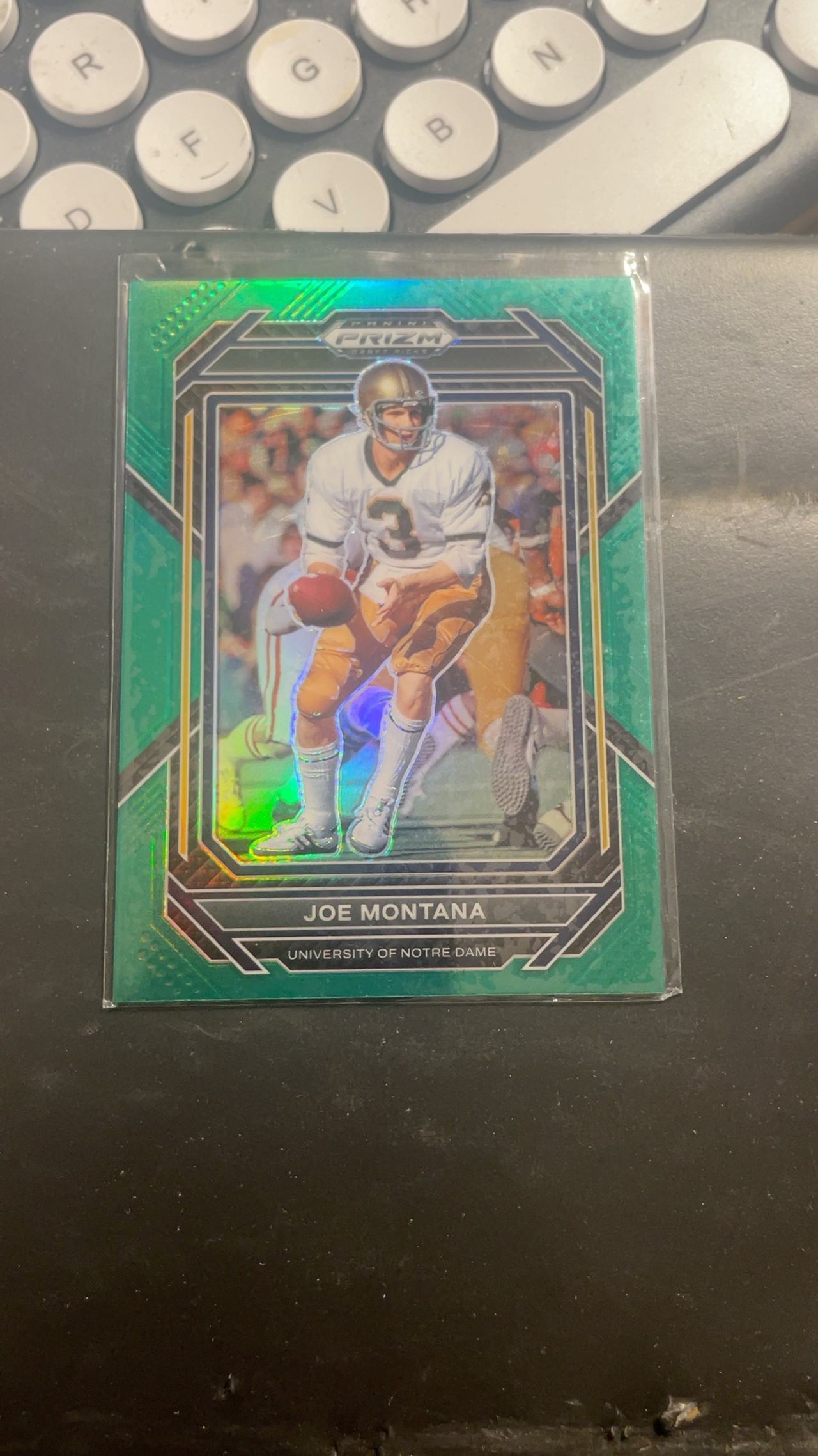 Panini Prizm Joe Montana 2023 Draft Picks Gold Ice #54