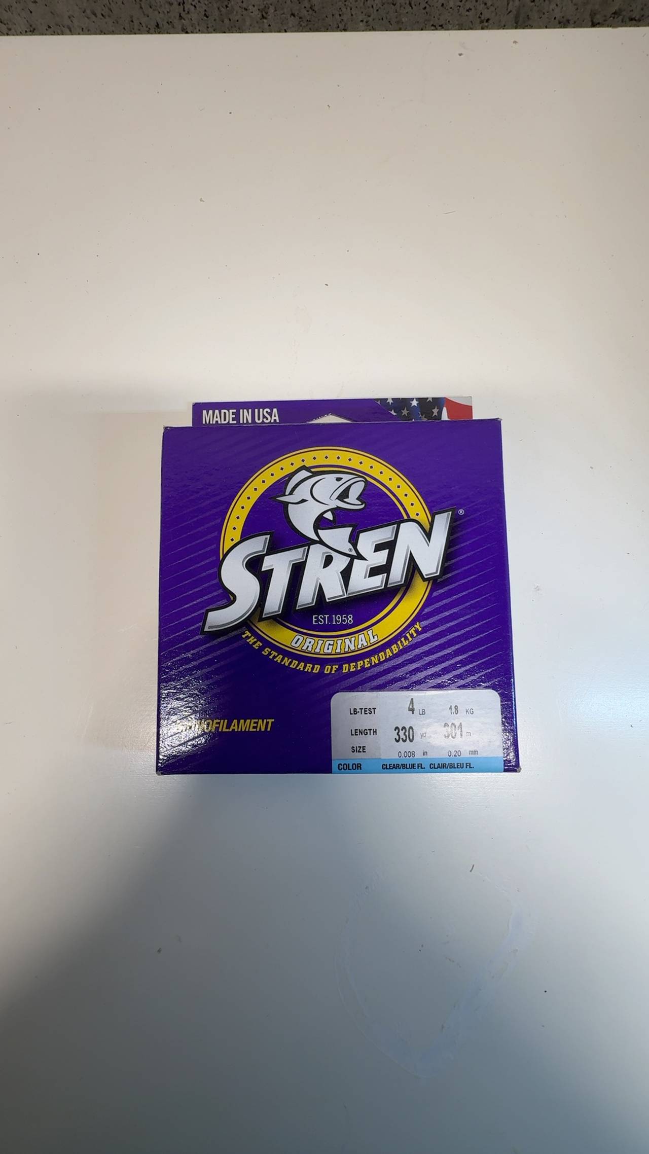 Stren Monofilament Clear/Blue Fluorescent Fishing Line 4lb