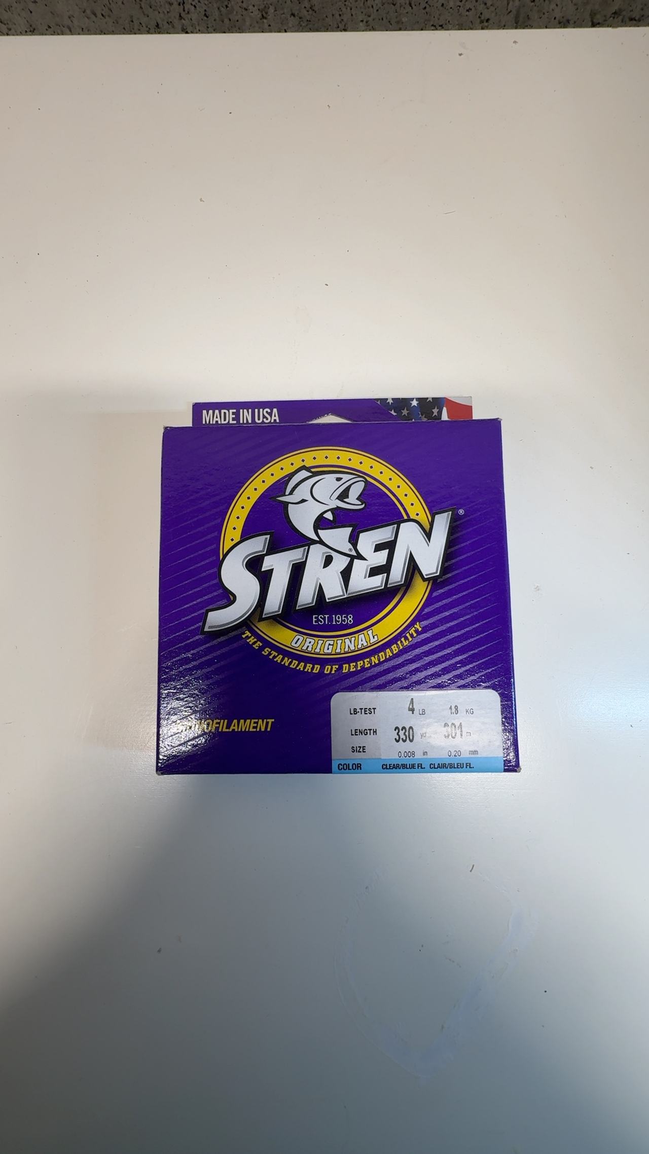 Stren Monofilament Clear/Blue Fluorescent Fishing Line 4lb