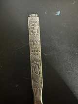 Vintage 6 Dinner Knife Norway Hrdanger Konge Tinn Pewter - Image 2