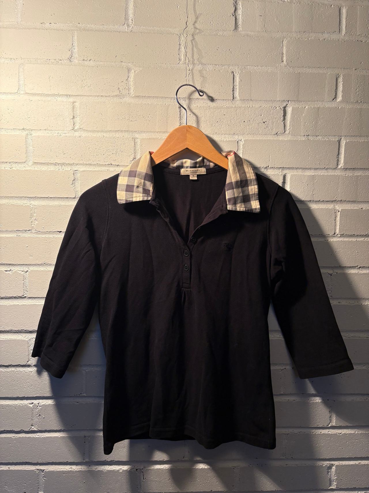 Burberry Brit Woman’s Black Polo Shirt Size Small