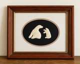 Myrtle de Meulles Caribou Hair Tufting Polar Bears Framed Art - Image 2