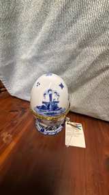 Ter Steege Delft Blue Porcelain Trinket Egg - Image 4