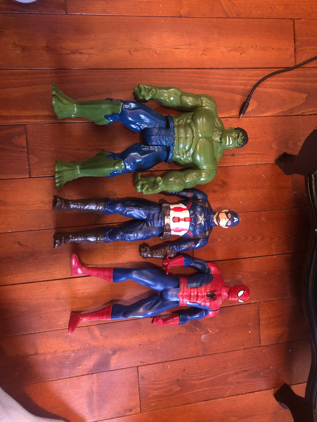 Marvel Titan Hero Series Hulk, Captain America, and Spider-Man Figures