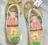 Woodies Cockatoo Floral Wooden Platform Sandals - Image 1