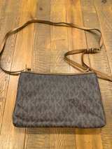 Michael Kors Jet Set Travel Double Zip Gusset Crossbody Bag – Brown - Image 1
