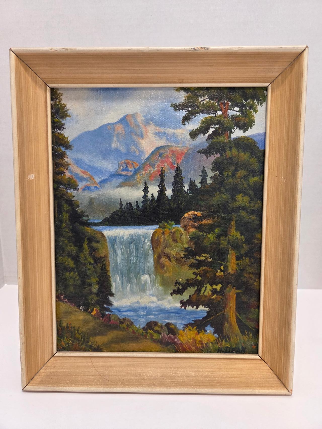 Framed Landscape Oil Painting
