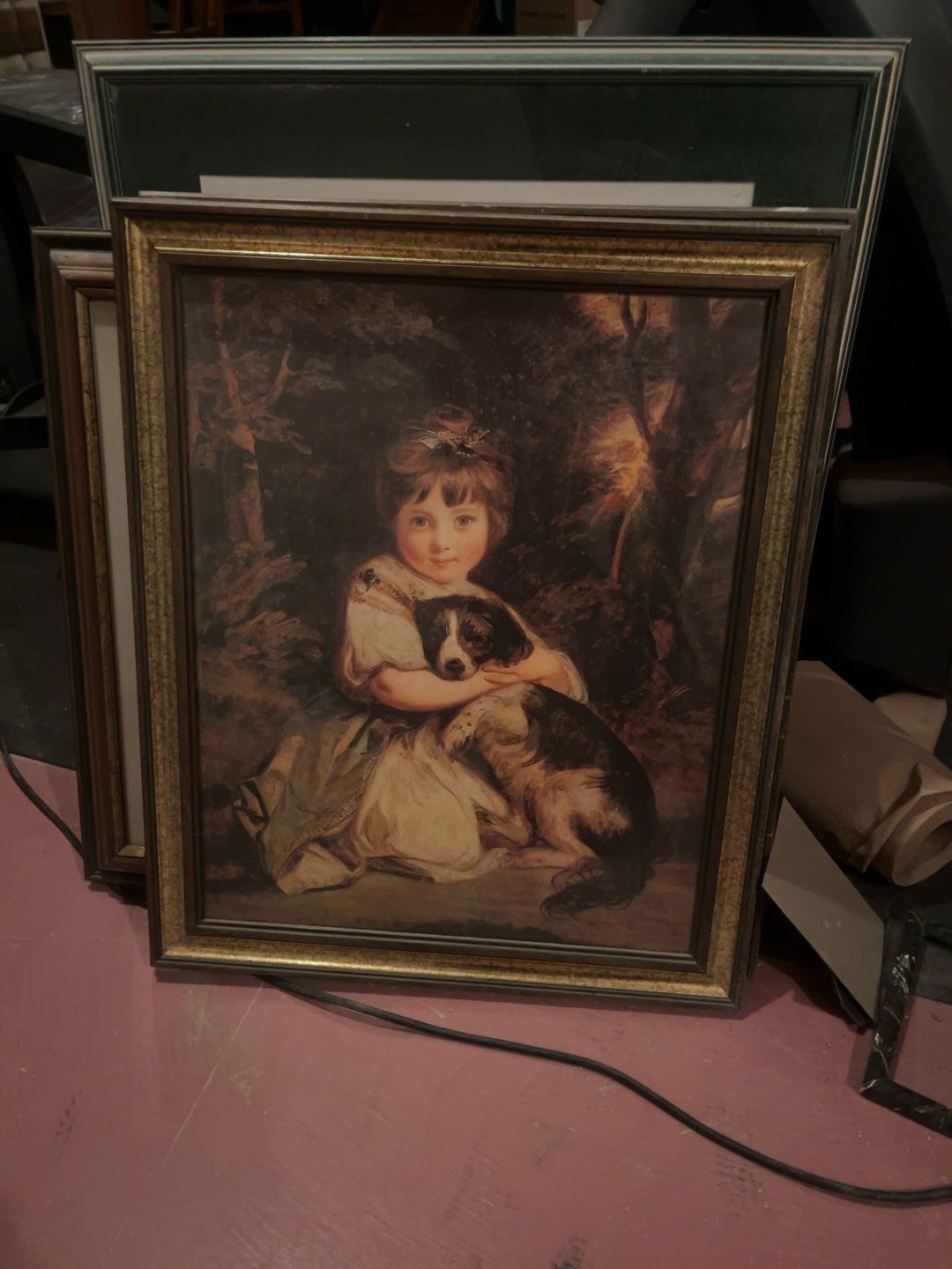 Joshua Reynolds Miss Jane Bowles Print with Gold Frame