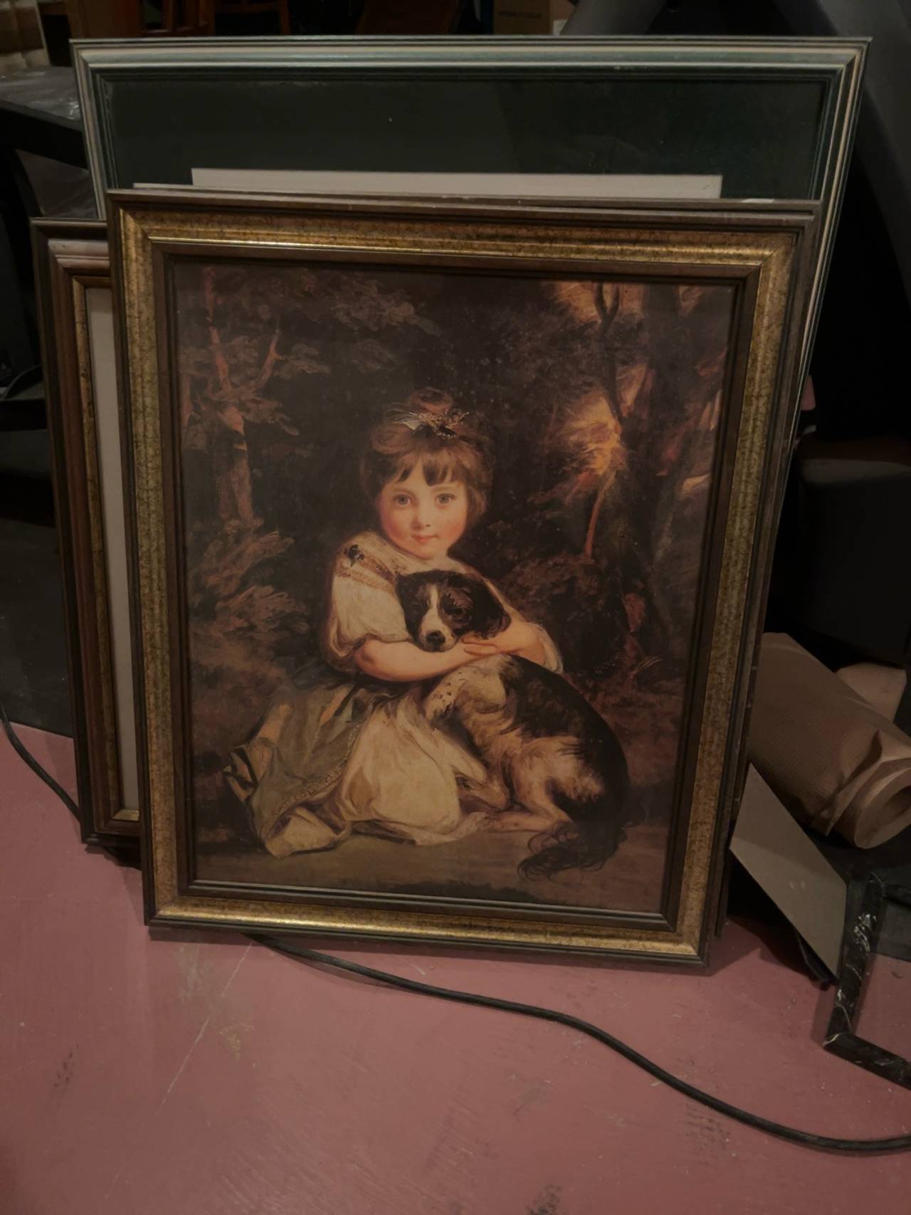 Joshua Reynolds Miss Jane Bowles Print with Gold Frame