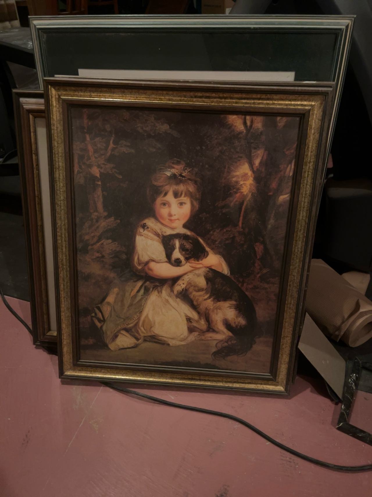 Joshua Reynolds Miss Jane Bowles Print with Gold Frame