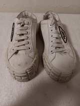 Prada Double Wheel Re-Nylon White Platform Sneakers - Image 4