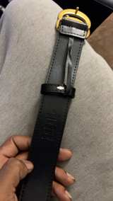 Gucci GG Logo Belt Black Leather - Image 1