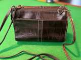 Brighton Croc Embossed Leather Crossbody Bag - Image 8