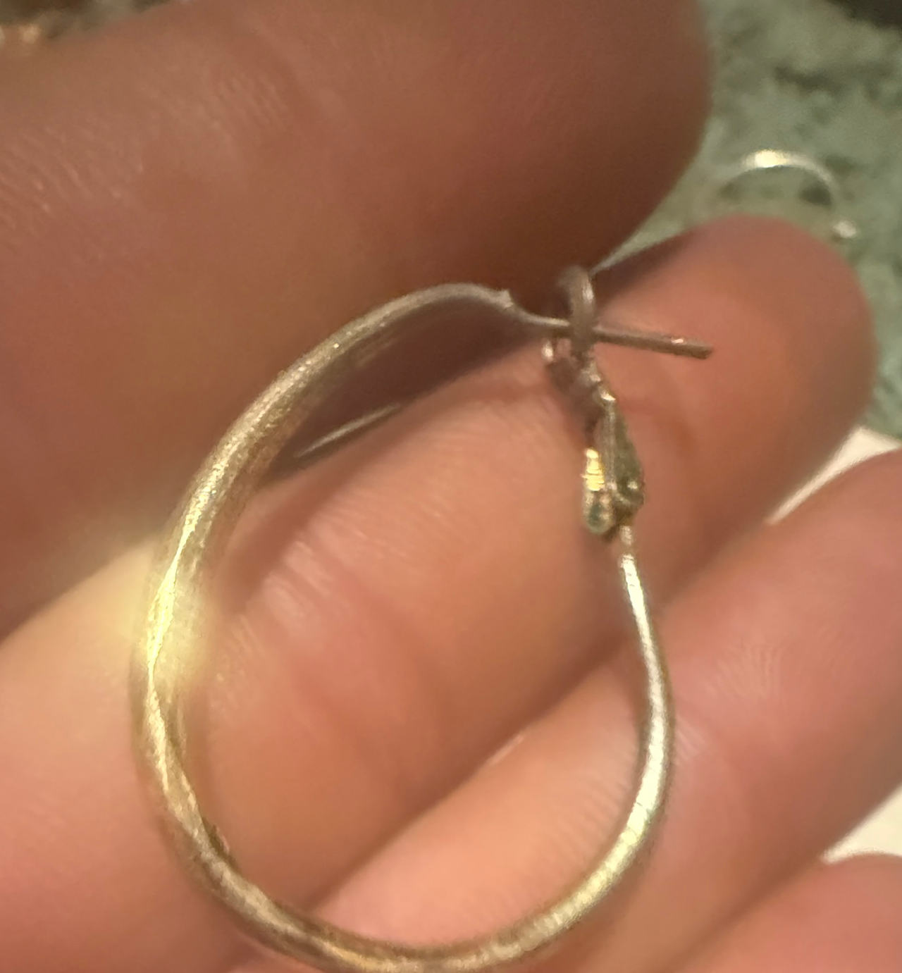 Textured Silver-Tone Oval Hoop Earrings