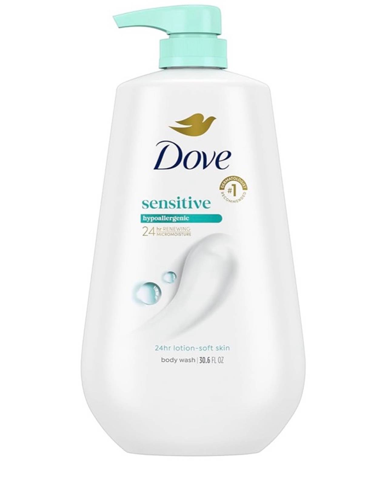 Dove Sensitive Skin Body Wash with Pump 30.6 fl oz