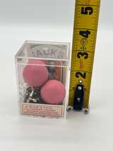 Vintage 1994 Jacks Game Set 10 Metal Jacks 2 Pink Balls Clear Box Complete - Image 6