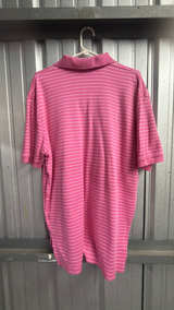 Ralph Lauren Men's Pink Striped Polo Shirt XL - Image 2