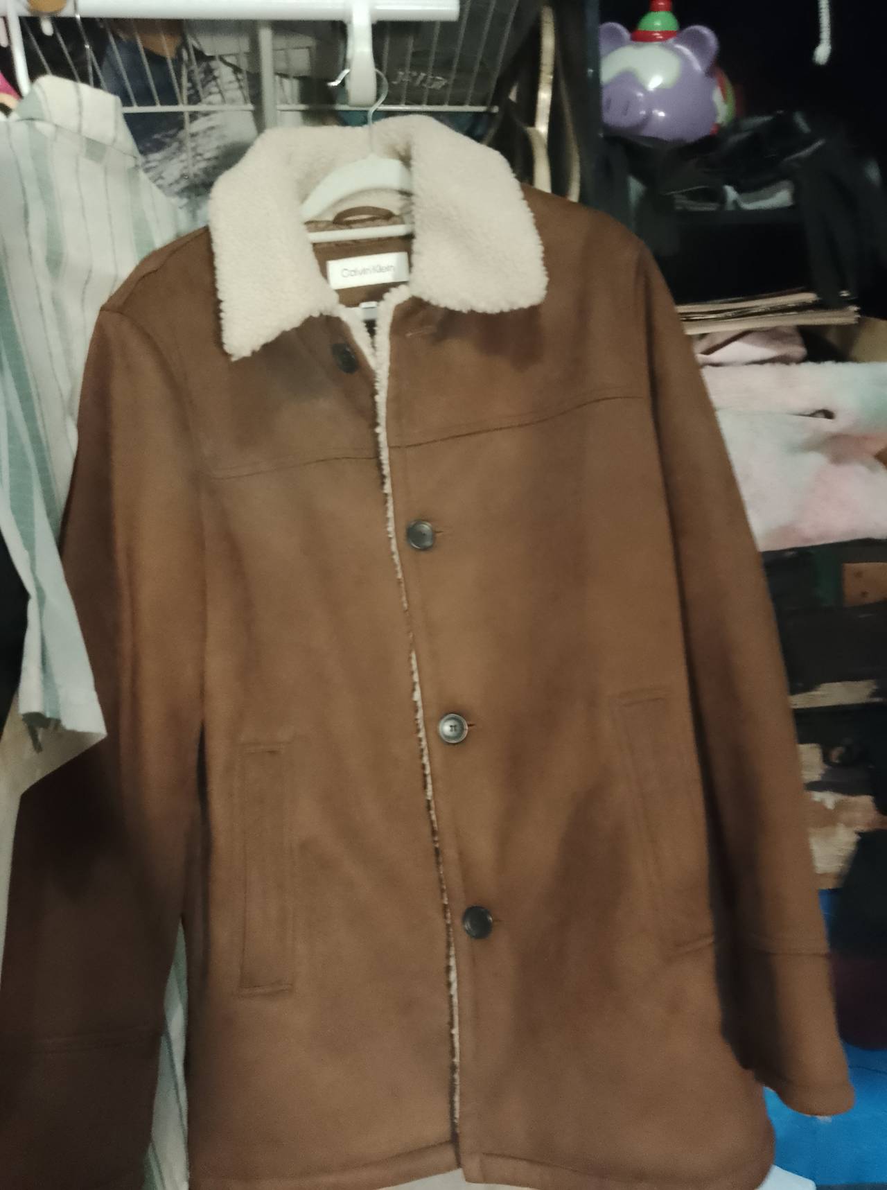 Calvin Klein Men's Faux Shearling Jacket Men's Size M