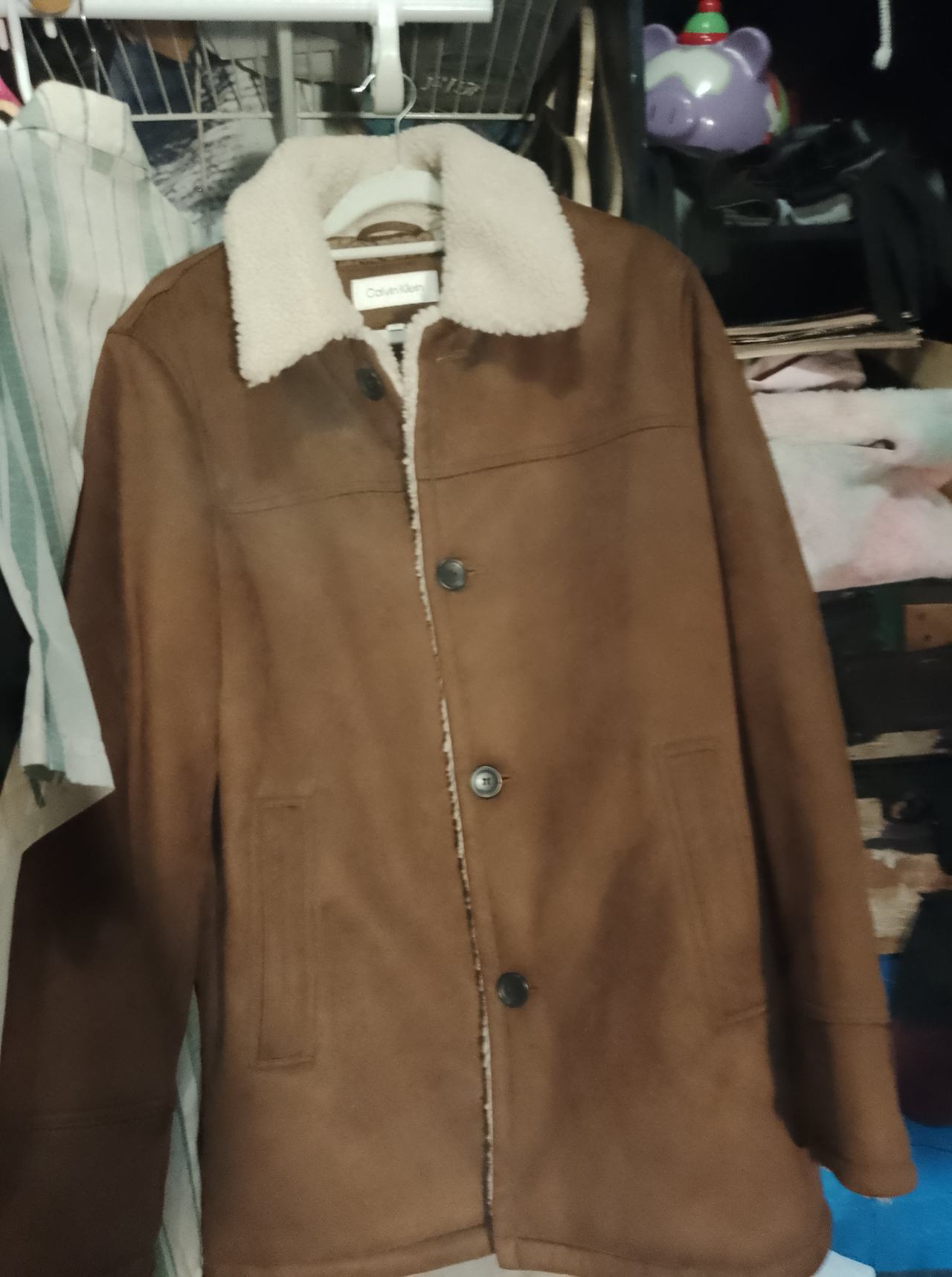 Calvin Klein Men's Faux Shearling Jacket Men's Size M