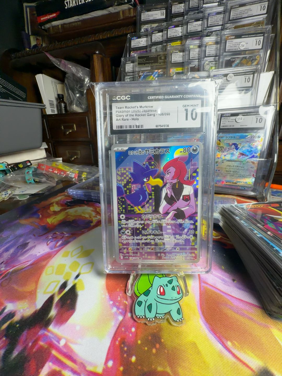 Pokemon Team Rocket's Murkrow AR Holo #106