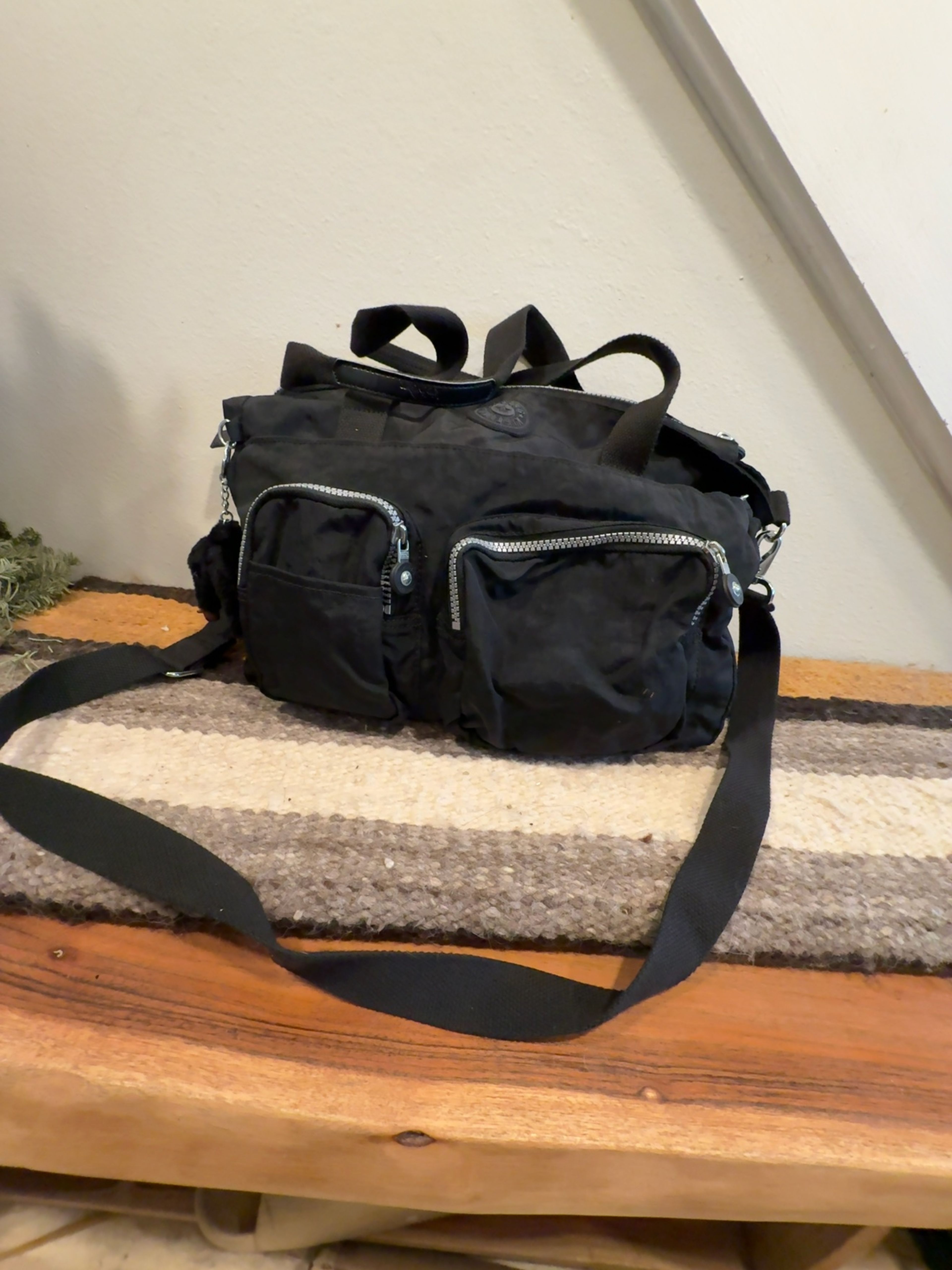 Kipling Defea Medium Shoulder Bag Black