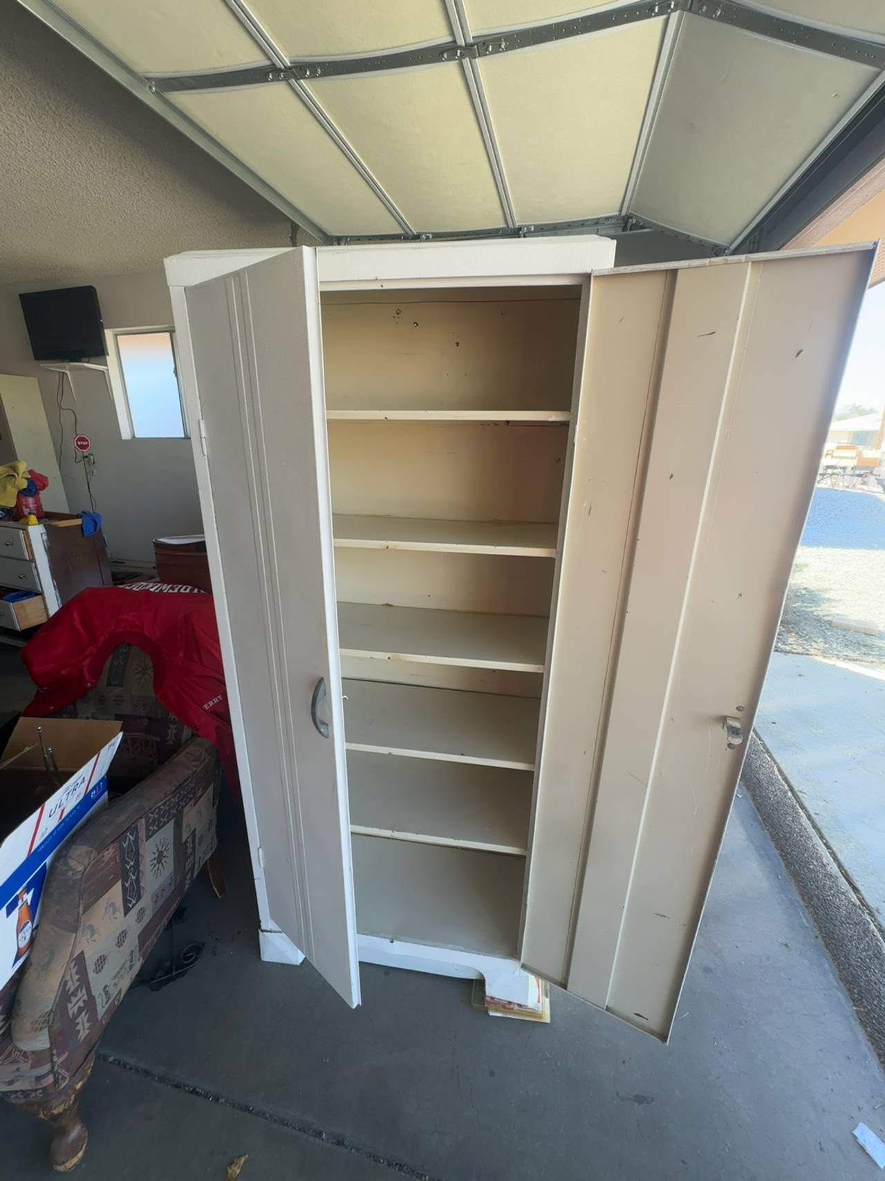 Hallowell Industrial Storage Cabinet White METAL 36"W x 24"D x 78"H