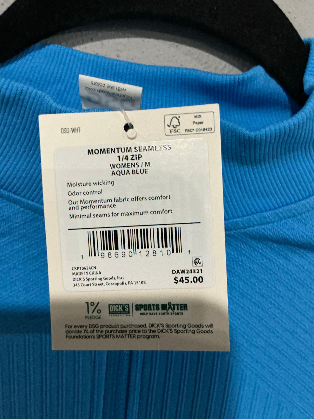 Momentum Seamless 1/4 Zip Women’s Medium NWT