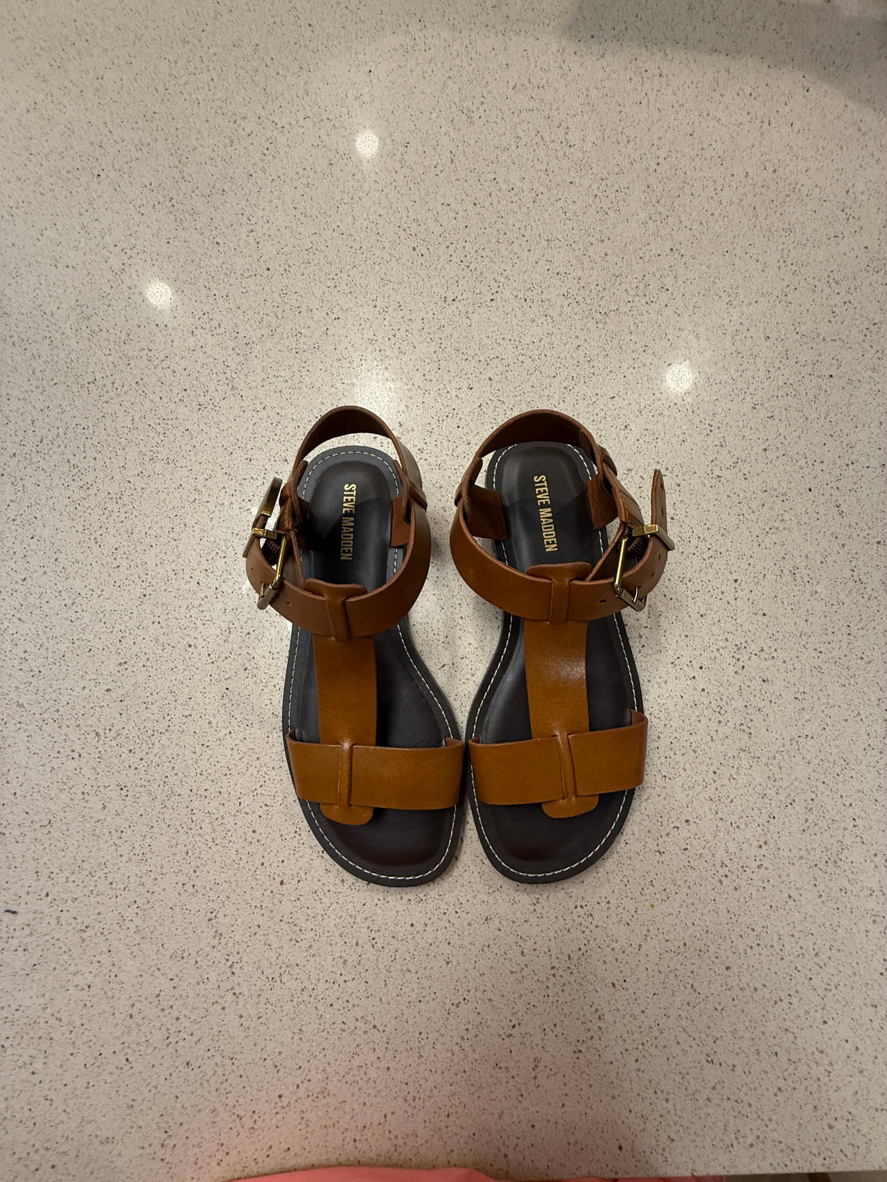 Steve Madden Women's Brown Leather Sandals