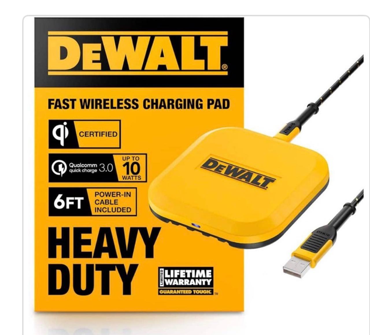 DEWALT Fast Wireless Charging Pad Black