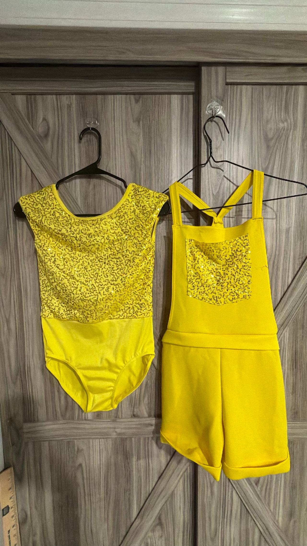 Large Weissman Sequin Dance Costume bright Yellow Dance Play