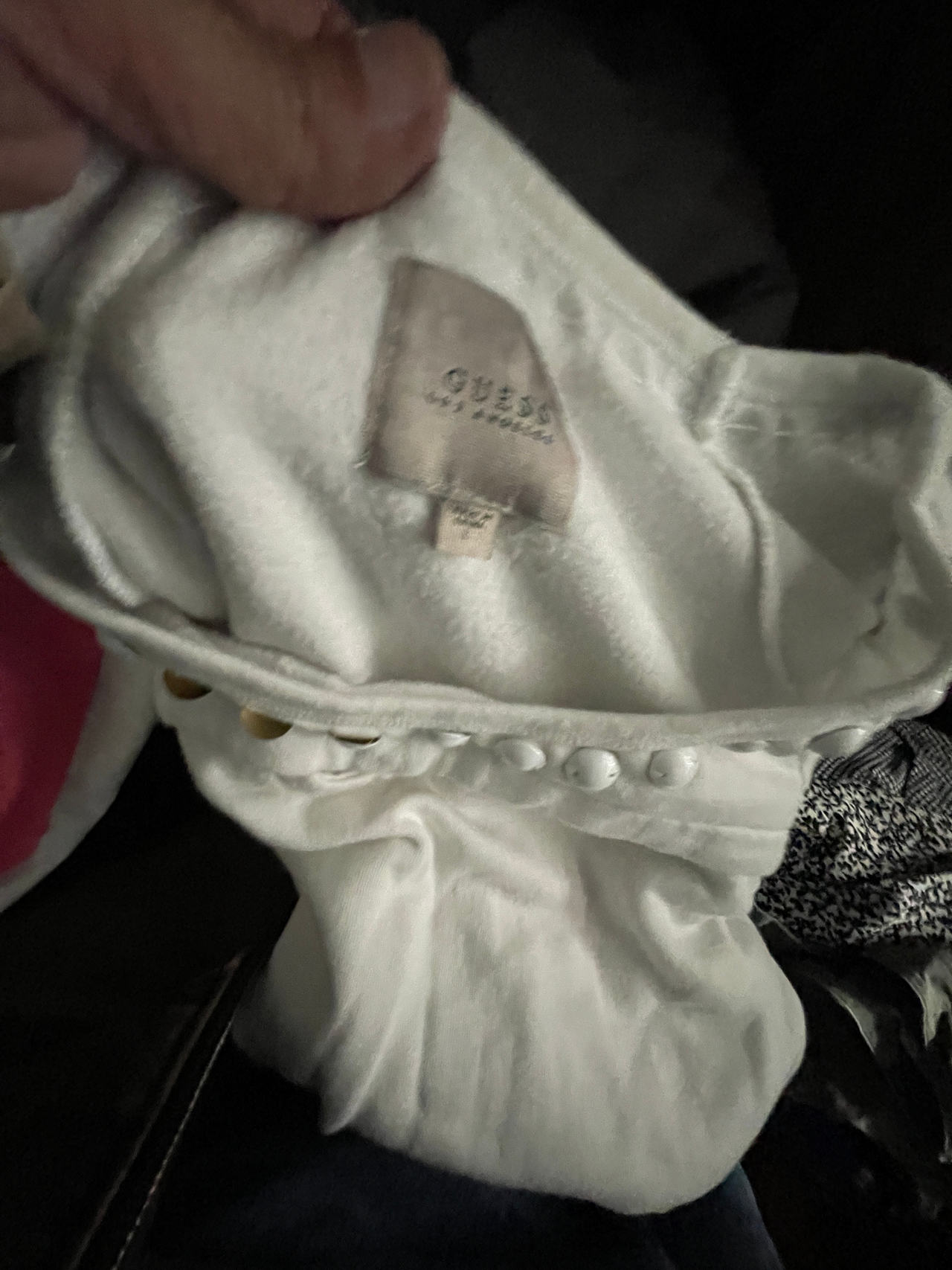 Guess White Long Sleeve Top