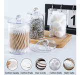 4 Pack Qtip Holder,Canister Apothecary Jar Set, Bathroom Jars with Lids Set - Image 6
