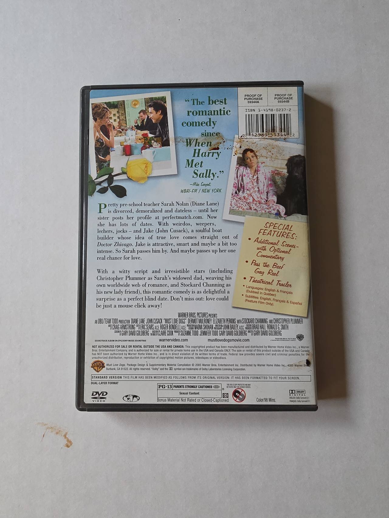Must Love Dogs (Full Screen Edition) DVD