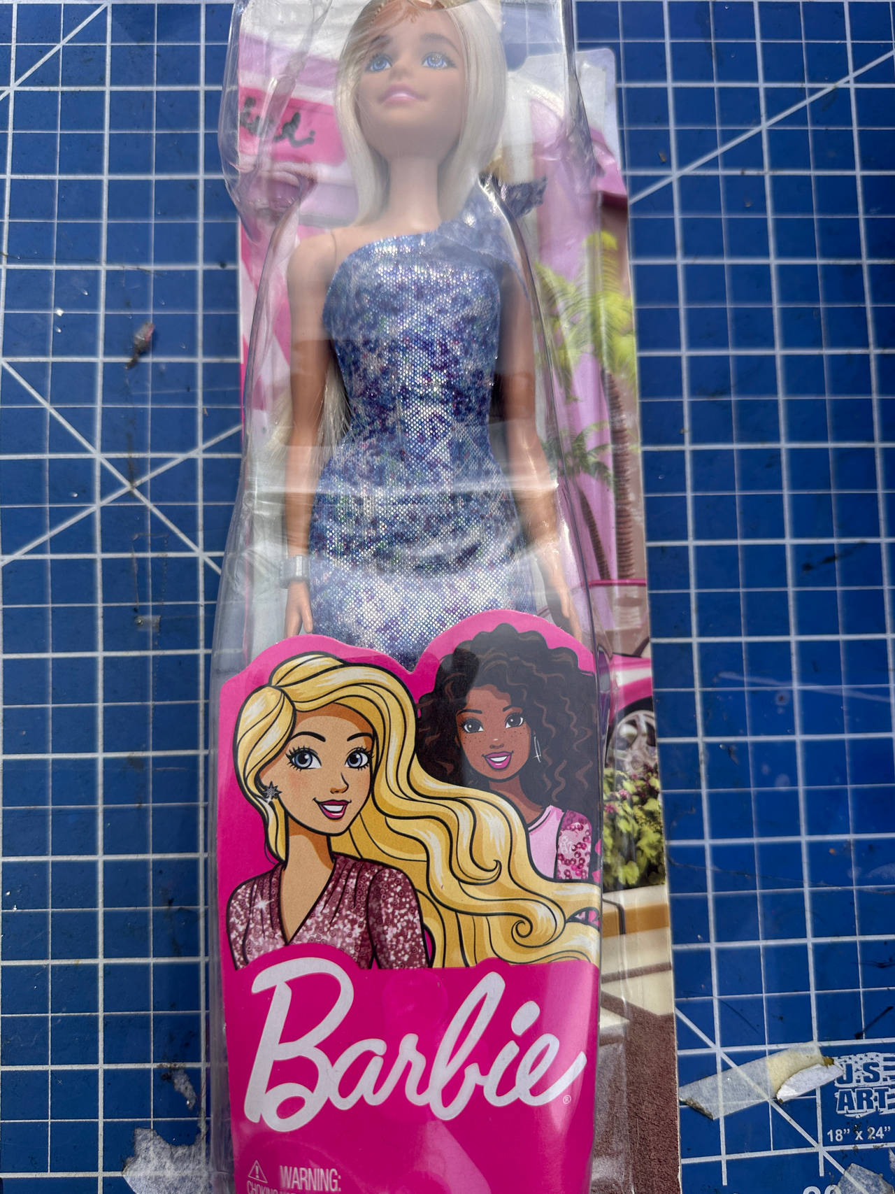 Barbie Doll in Purple Sparkly Dress new in box 132-16