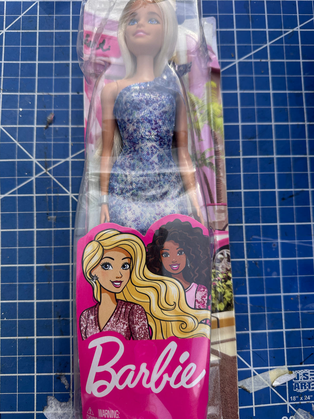 Barbie Doll in Purple Sparkly Dress new in box 132-16